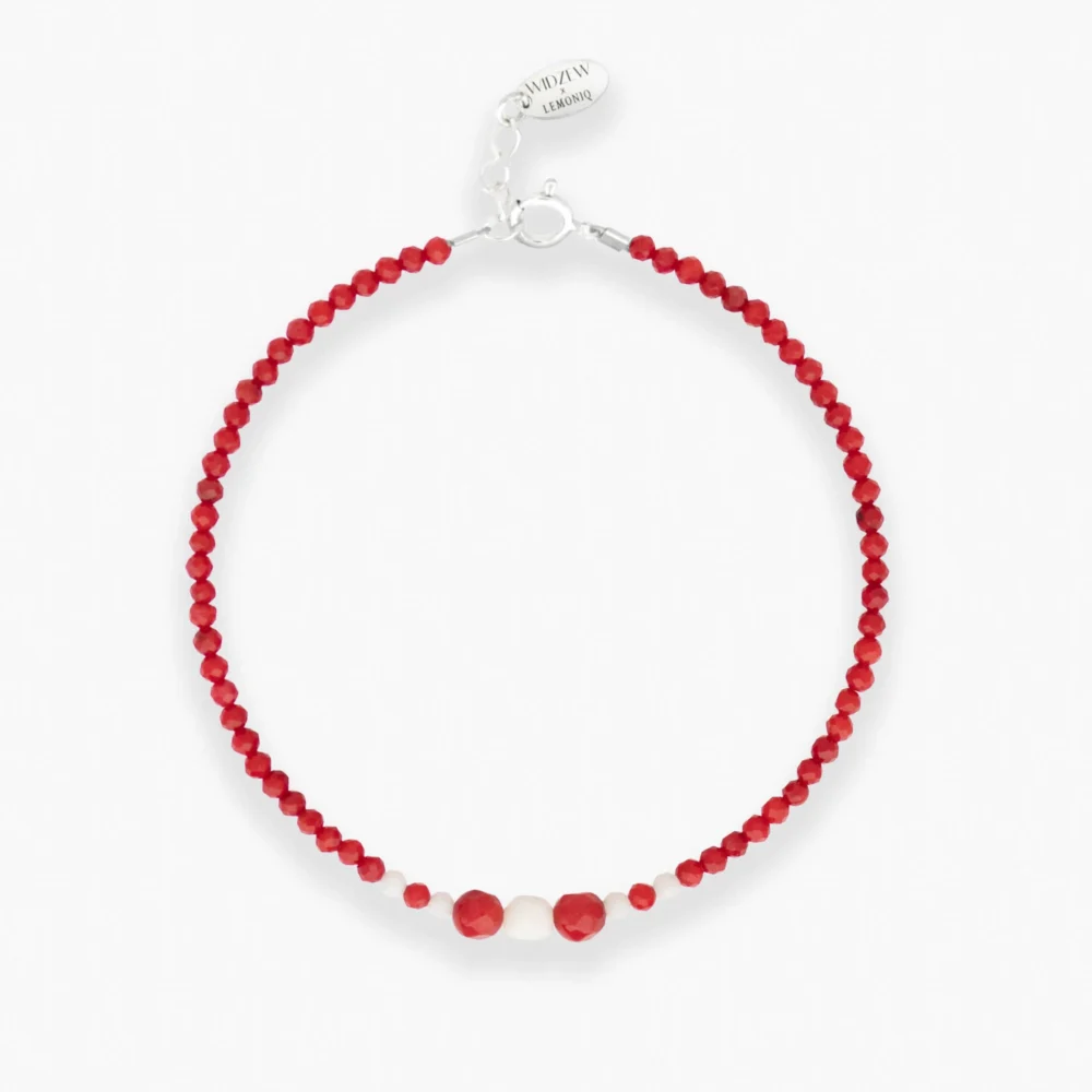 Bransoletka licencjonowana Widzew Łódź koral